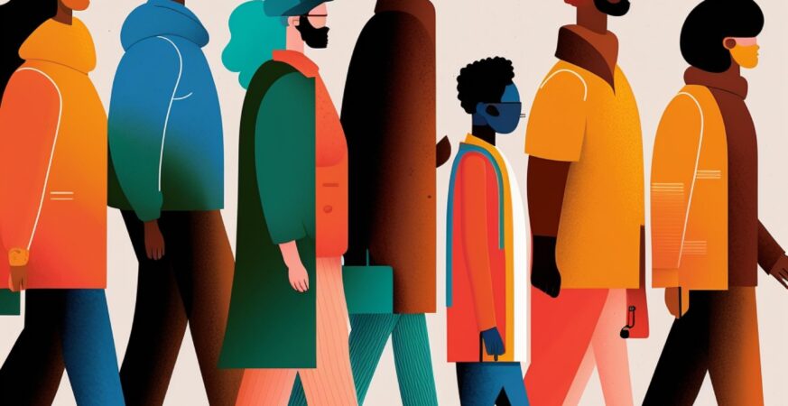 une foule d'individus